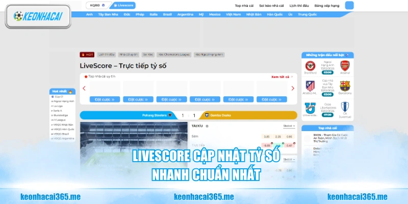 Kèo Nhà Cái | KeoNhaCai5 Chuyên Trang Soi Kèo Thể Thao Hot Nhất 168 Livescore cập nhật tỷ số nhanh chuẩn nhất